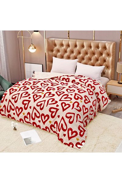 FIONNA.RO Cocolino Blanket With Fur - Love