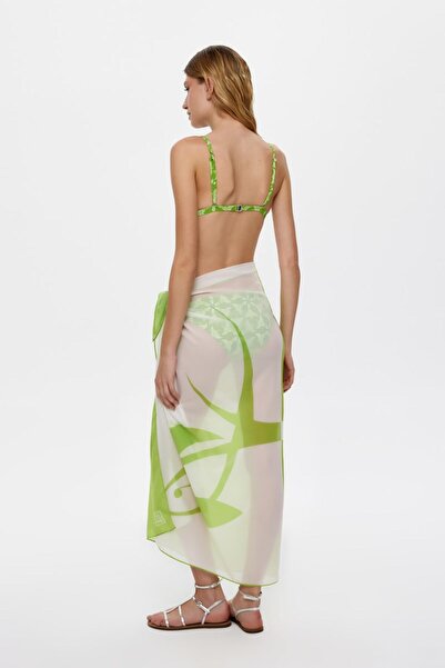 Eliphe Koi Kadın Yeşil Tül Pareo
