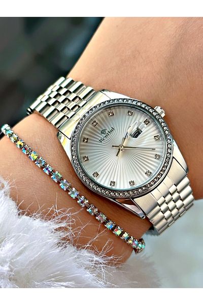 Bentini Women's Wrist Watch with Steel Band - Waterproof, Calendar, 2-Year Warranty