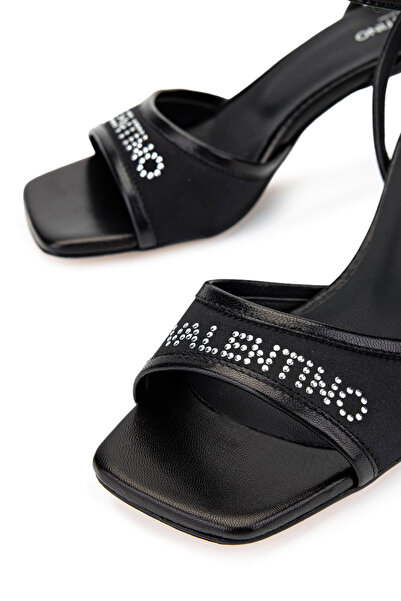 Mario Valentino Women's Leather & Textile Black High Heels