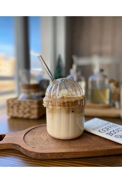 CEZVE HOME 1 Piece Mica Plastic Heat Resistant Straw Pinterest Cup Coffee and Presentation Cup 430 ml