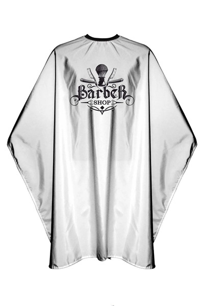 The Barber Fashion Barbers Penuar Beyaz Berber Önlüğü BarberShop Baskılı Penu...