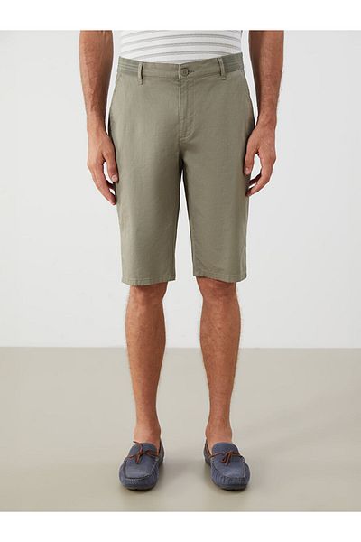 LC Waikiki Gray Standard Fit Gabardine Men's Shorts