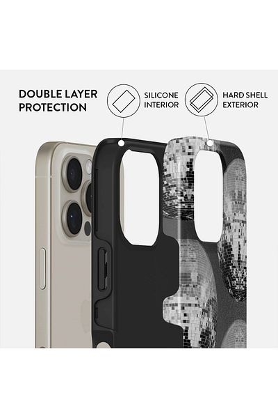 BURGA Phone Case Compatible iPhone 16 PRO Hybrid 2-Layer Hard Shell Silicone Protective Case