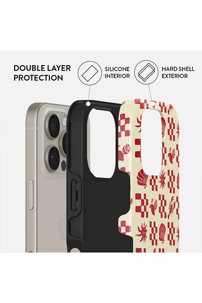 BURGA Phone Case Compatible iPhone 16 PRO Hybrid 2-Layer Hard Shell Silicone Protective Case