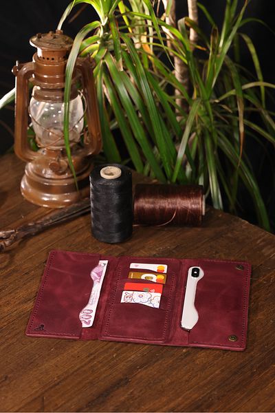 Derimoda Genuine Leather Handmade Long Wallet – Unisex Luxury Model