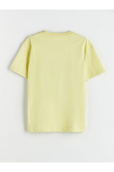 LC Waikiki Green Crew Neck Boy's T-Shirt