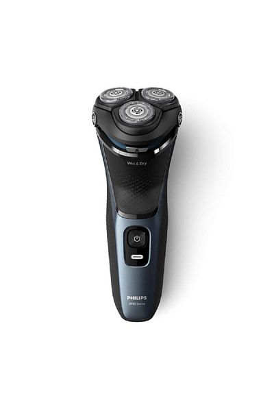 Philips 3000 Series Wet and Dry Electric Shaver Deep Blue and Black Length:8 cm