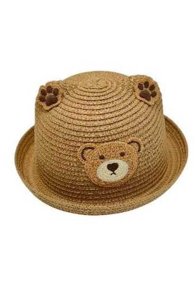 BaoBao Children's hat with embroidered teddy bear and applied paws - small brim model