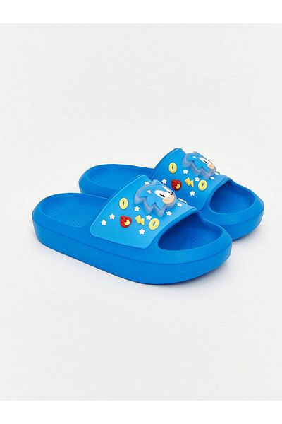 LC Waikiki Blue Sonic Printed Boy's Slippers