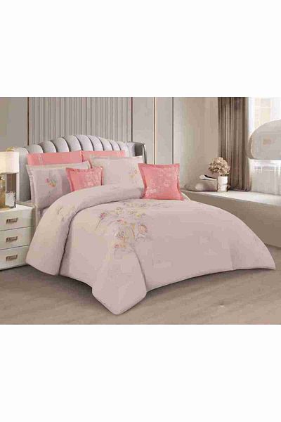 XI DUO A luxurious embroidered royal double bedspread to give you beauty and elegance to your room, made of microfiber, size 240*260 cm