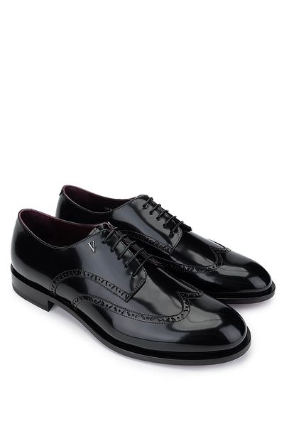 Valentino Men's Genuine Leather Black Classic Shoes