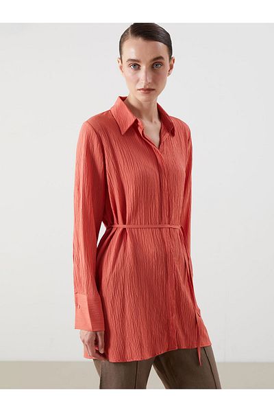 LC Waikiki Orange Textured Women's Shirt Tunic