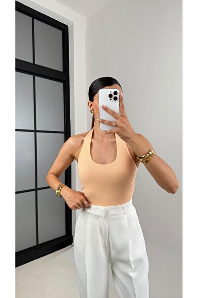 Gaus ملابس تريكو قصيرة بحمالات على شكل صدفة السلمون Gaus00592