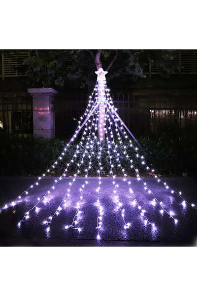 divendi-ro Instalație de Crăciun, Tip Cortină cu Stele, 210 LED-uri, IP44, Ex...