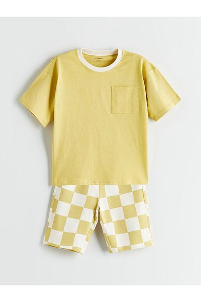 LC Waikiki Green Pocket Boys' T-Shirt and Shorts 2-Piece Set