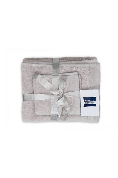 Somnart cotton towel set, 600gsm, face 50x90 cm + body 70x140 + hand 30x50 cm, gray