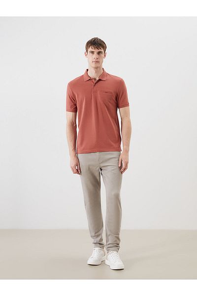 LC Waikiki Light Orange Polo Neck Men's T-Shirt
