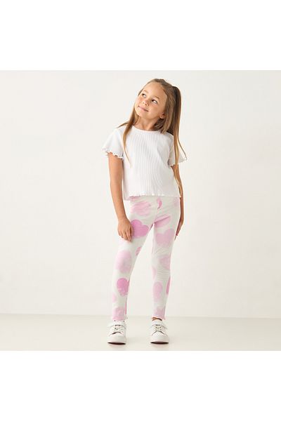 Juniors Solid T-Shirt with Lettuce Hem and Crew Neck
