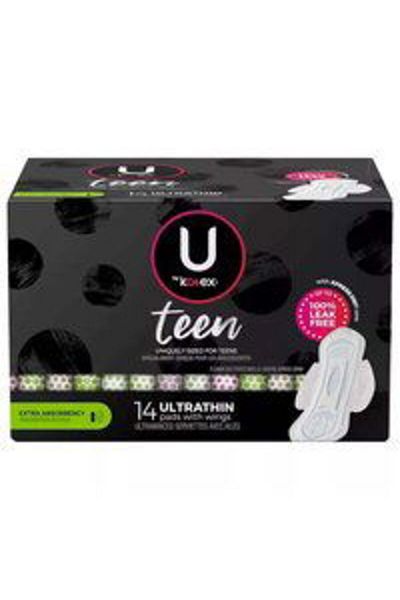 Kotex U by Kotex Balance Sized for Teens Ultra Thin Pads with Wings, Extra Absorbency - 14 pads