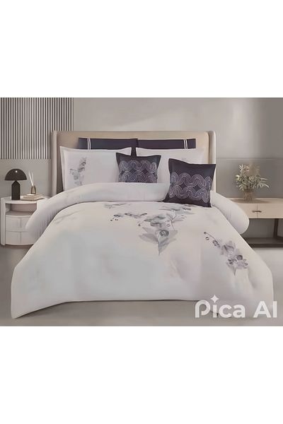 XI DUO A luxurious embroidered royal double bedspread to give you beauty and elegance to your room, made of microfiber, size 240*260 cm
