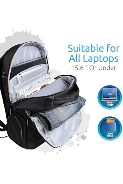 Promate Promate Laptop Backpack, Premium 15.6 Inches Laptop Backpack with Secure Pockets and Adjustable Stra