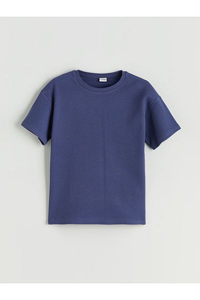 LC Waikiki Gray Crew Neck Boy's T-Shirt