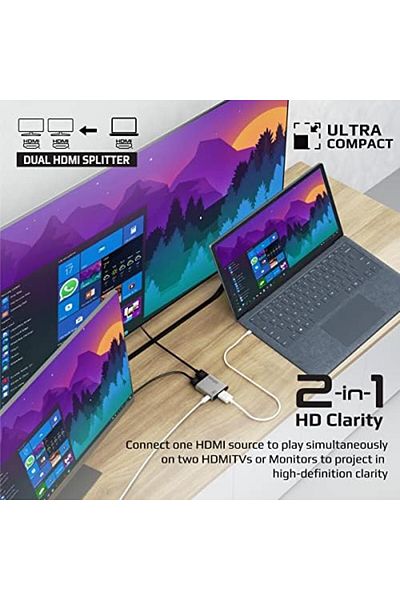 Promate MediaSplit-C2 Premium Ultra-High-Definition HDMI Splitter
