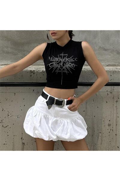 Karakedi Black Heart Malibu Juice Club Sleeveless Crop