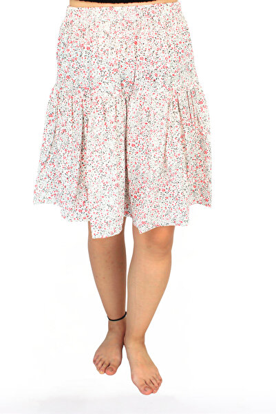 MAKSEN TEKSTİL Σορτς φούστα με μοτίβο από χτενισμένο βαμβακερό ύφασμα