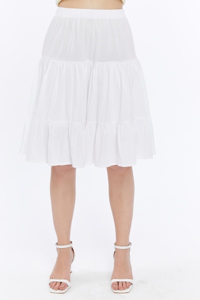 MAKSEN TEKSTİL bumbac 100% FUSTA SCURTĂ MĂRIME MIDI DIN ȚESUT