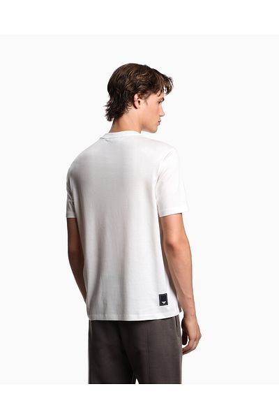 Emporio Armani Men's Short Sleeve Crew Neck Cotton Plain Model White T-Shirt Em003137 Af10761-U0003