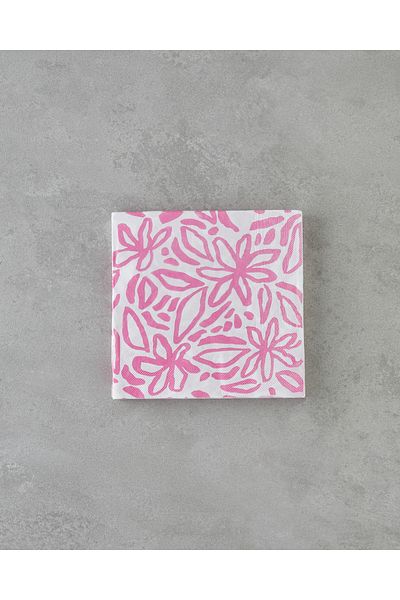 English Home Pinkbloom Paper 20 عبوات مناديل ورقية مقاس 33x33 سم وردي