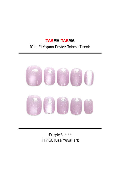 Takma Takma S Beden 10'lu Mor Kısa Yuvarlak TT1160 Tekrar Kullanılabilir Prot...