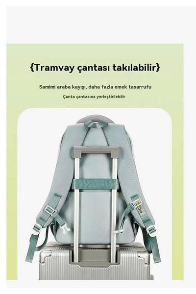 Adalinhome Rucsac de școală colorat model coreean Nice Bear cu breloc