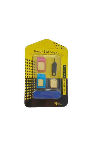 OEM Mobile phone adapters, SIM NSA05, 5 in 1, Nano/micro/standard, with pin