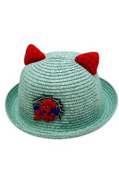 BaoBao Sun Hat with Ears for Children – Straw, 16-23 cm, Playful Pattern, Ideal for Summer