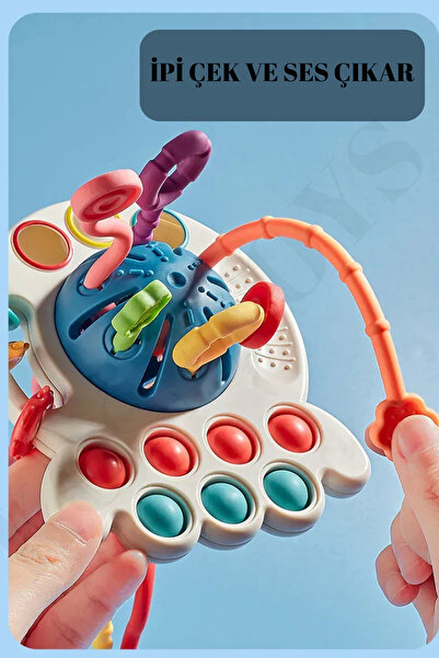 kosetoys Duyusal Etkinlik Bebek Oyuncağı Çekme ipli çok fonskiyonlu