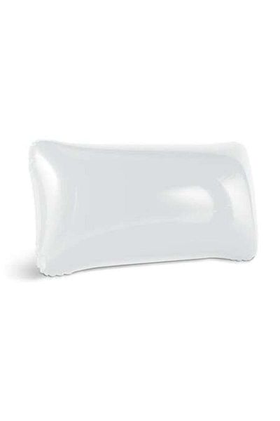 dalimag Inflatable beach and camping pillow made of PVC, 31 x 18 x 13 cm, white, Dalimag