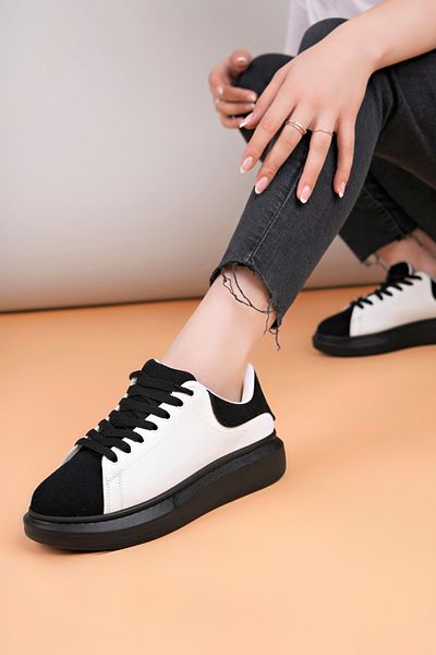 Luis a Costa Lc109 White Black Suede Black Sole Women's Sneaker