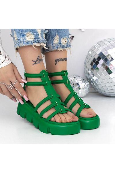 mei Sandale Dama cu Platforma 3HXS70 Verde | Mei