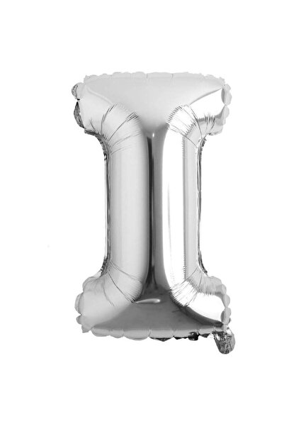 OEM Metalized Foil Balloon, Silver, 80 cm, Letter I