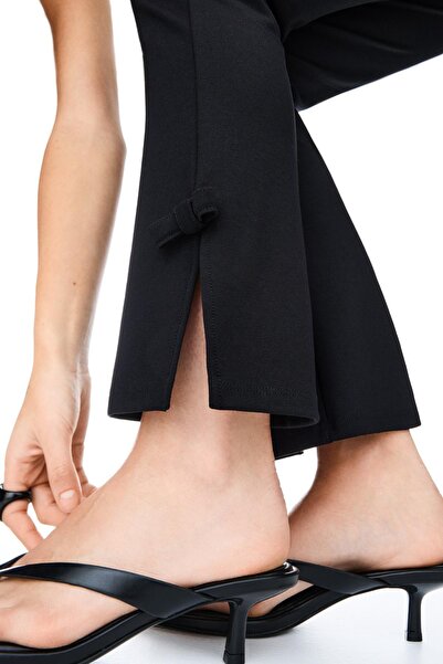 Bershka Kick flare trousers with bows