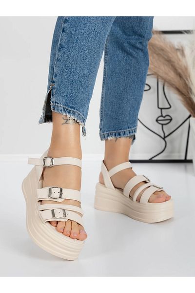 mei Sandale Dama cu Platforma 5H25 Bej | Mei
