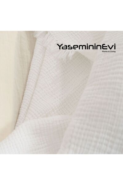 YASEMİNİNEVİ 4 Layer Multi Muslin Bed Cover Pi̇ke (260 X 240cm)