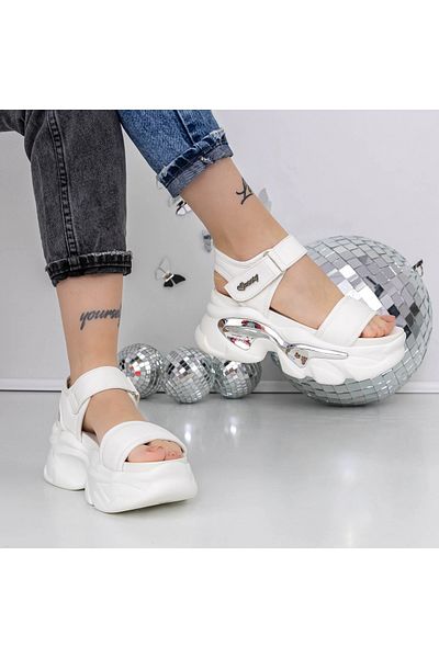 mei Women's Platform Sandals 3WL222 White | Mei