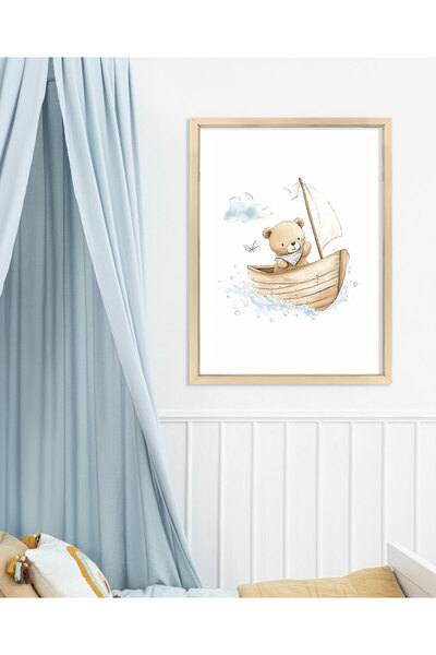 Vetro Design Poster cu cadru din lemn pentru camera copiilor cu un drăguț urs...