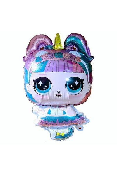 OEM Balon gigant din folie printesa unicorn, supapa de autoetansare, 78x47 cm, multicolor