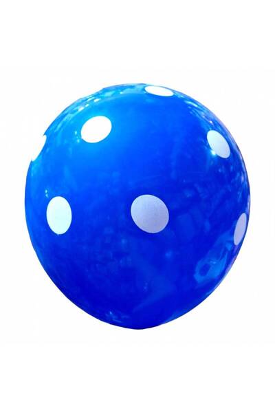 OEM Set 5 baloane latex, 35 cm, albastre cu buline albe