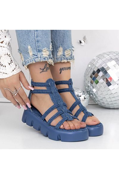 mei Sandale Dama cu Platforma 3HXS70 Albastru | Mei
